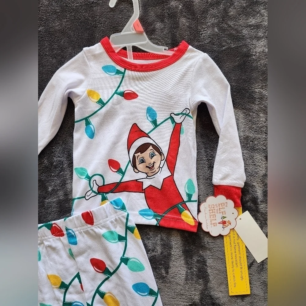 NWT original elf on the shelf Christmas Toddler boy/ girl Snug Fit Pajama Set